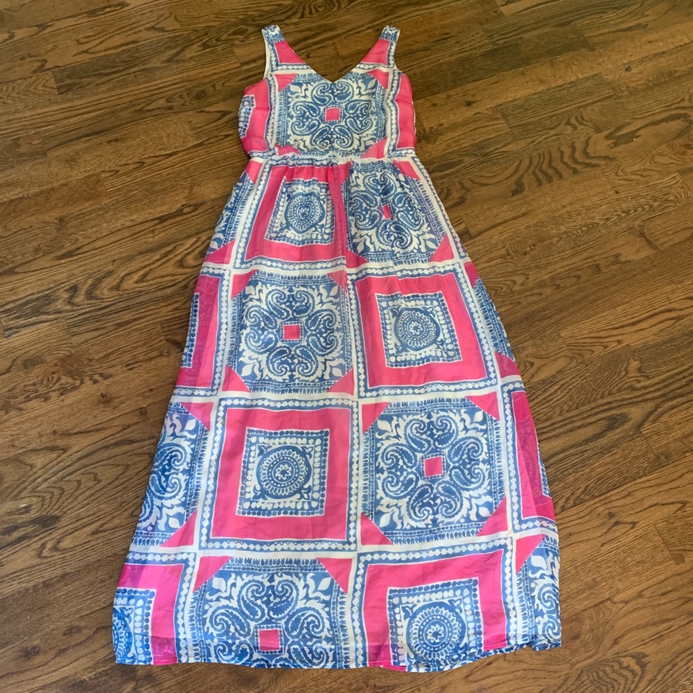 Vineyard Vines Silk Scarf Print Maxi